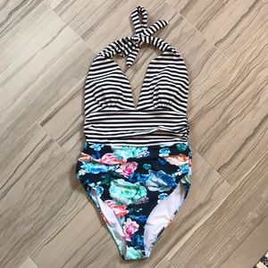 Cupshe halter one piece swim suit